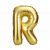 Mini Letter R Gold Foil Balloon