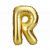 Mini Letter R Gold Foil Balloon