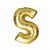 Mini Letter S Gold Foil Balloon