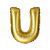 Mini Letter U Gold Foil Balloon