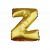 Mini Letter Z Gold Foil Balloon