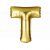 Mini Letter T Gold Foil Balloon