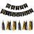 Black Happy Birthday Tassel Party Set