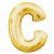 Letter C Gold Jumbo Foil Balloon