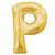 Letter P Gold Jumbo Foil Balloon