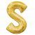 Letter S Gold Jumbo Foil Balloon