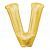 Letter V Gold Jumbo Foil Balloon