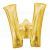 Letter W Gold Jumbo Foil Balloon