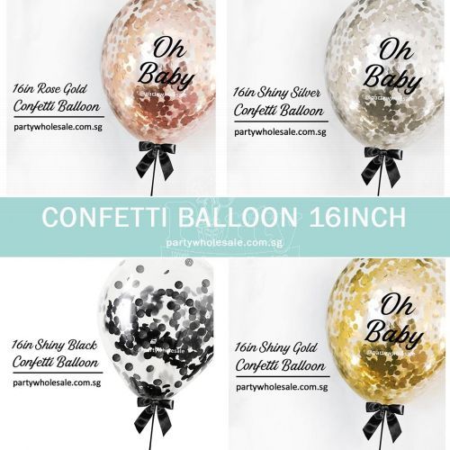16inch Confetti Clear Helium Balloon Party Wholesale