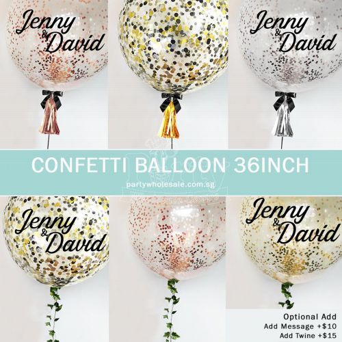 36inch Confetti Clear Helium Balloon Party Wholesale