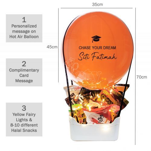 Halal Personalized Balloon Hamper Dimension