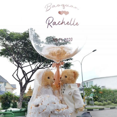 Personalized Wedding Gift Bear Hot Air Balloon Hamper