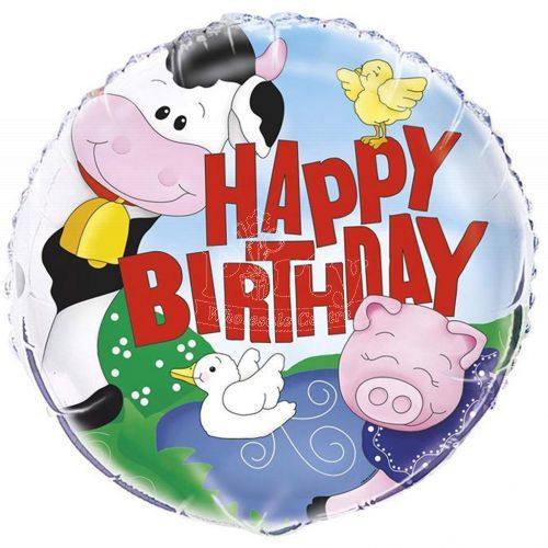 Barnyard Farm Animal Happy Birthday Foil Balloon Party Wholesale