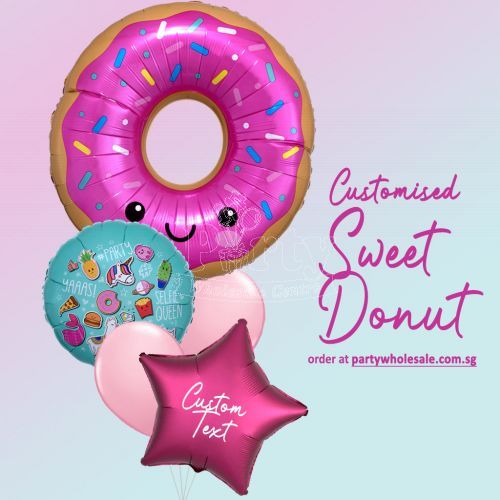 Customized Sweet Donut Helium Balloon Bouquet Party Wholesale