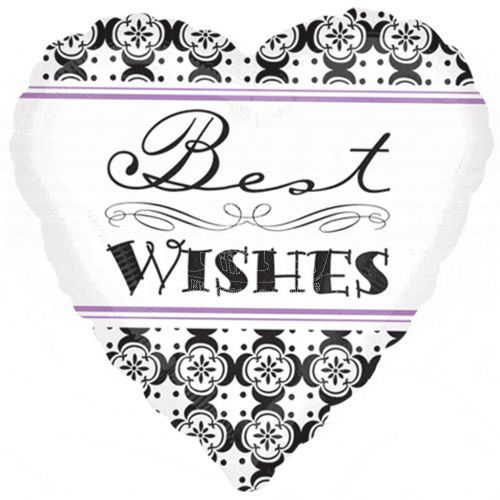 Best Wishes Heart Shape Foil Balloon Party Wholesale Singapore