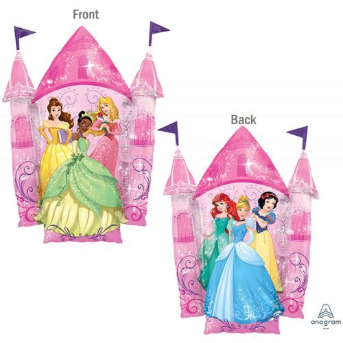 Disney Princess Pink Castle Balloon Front & Back Party Wholesale