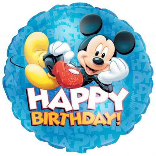 Mickey Mouse Happy Birthday Blue  Balloon Party Wholesale Singapore