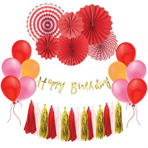 Red DIY Party Backdrop Decoration Inspiration