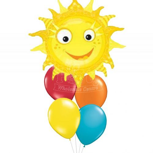Smiley Sun Shining Brightly Rainbow Balloon Package Party Wholesale