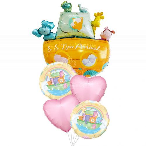 Welcome Baby Girl Noah Ark Balloon Package Party Wholesale