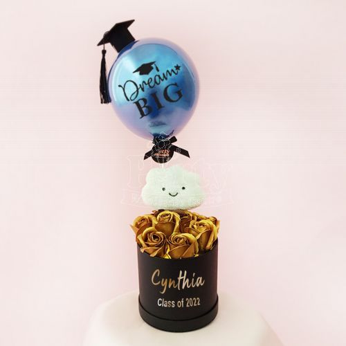 'Dream Big' Blue Balloon Rose Hamper Party Wholesale Singapore