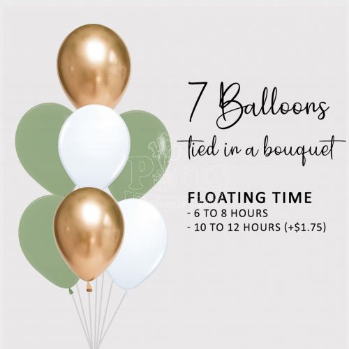 Olive Green Helium Balloon Bouquet