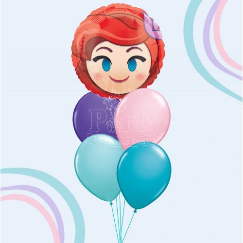 Mermaid Emoji Princess Ariel Helium Balloons
