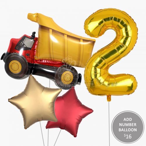 Dump Truck Construction Balloon Bouquet