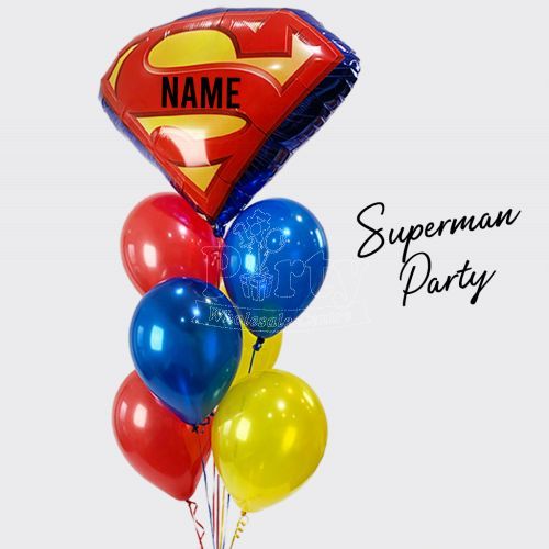 Personalised Superman Balloon Bouquet