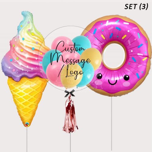 Bespoke Ice Cream Surprise Balloon Set 3