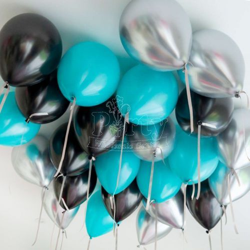 Turquoise Chrome Helium Latex Balloon Party Wholesale