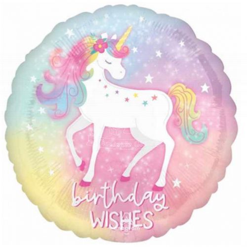 Unicorn Enchanted Birthday Anagram Balloon Singapore