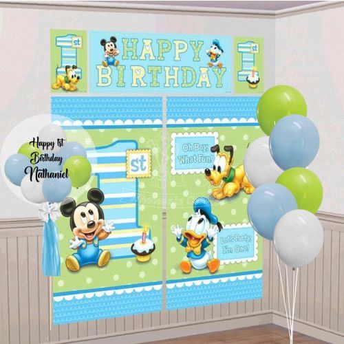Mickey Mouse 1st Birthday Balloon Package