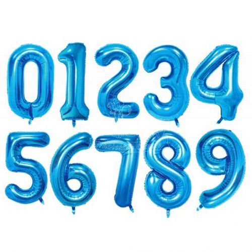Blue Number Balloon