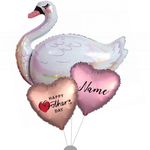 Personalised Swan Balloon Mother's Day Gift