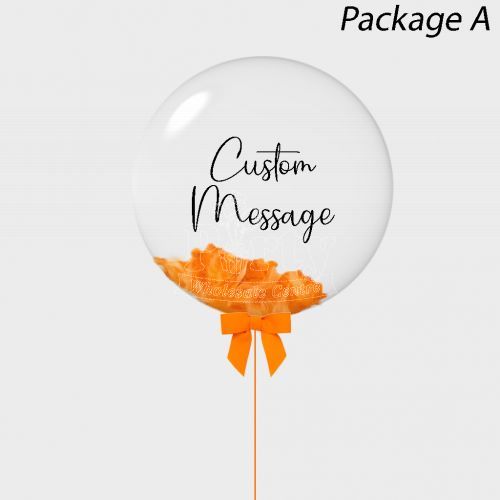 Tangerine Personalized Bubble Balloon Gift