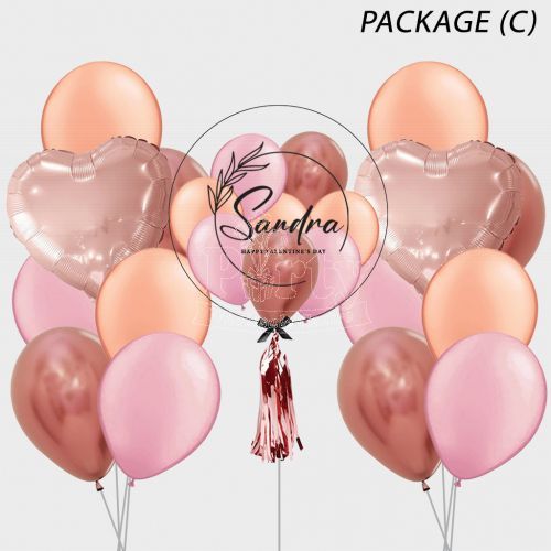Rose Gold Personalised Bubble Balloon