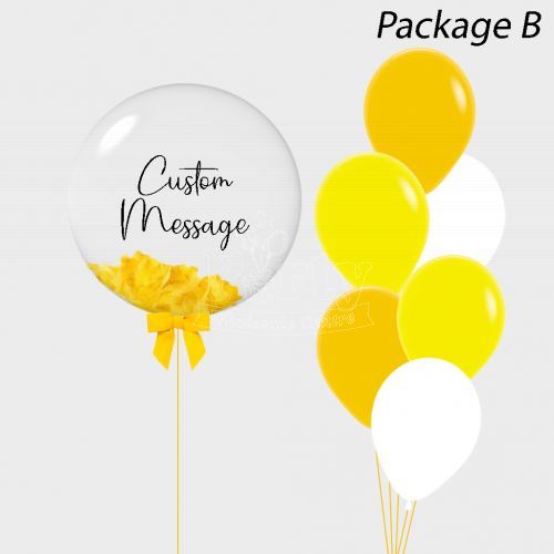 Yellow Sunshine Personalised Bubble Balloon