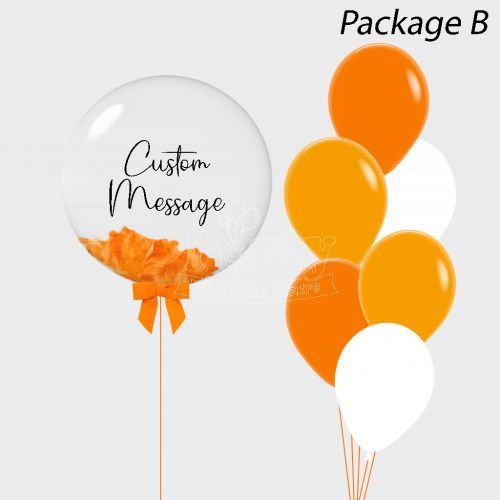 Tangerine Personalized Bubble Balloon Gift