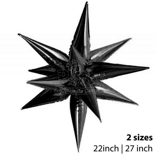 Black Star Burst Foil Balloon Party Wholesale