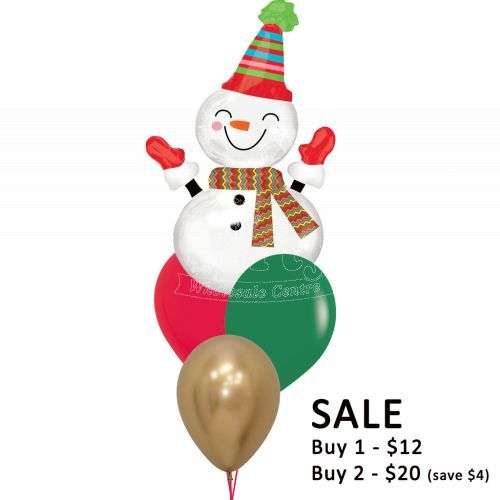 Jolly Snowman Helium Balloon Bouquet