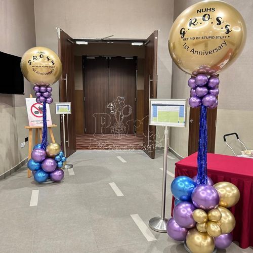 Glittery Balloon Column