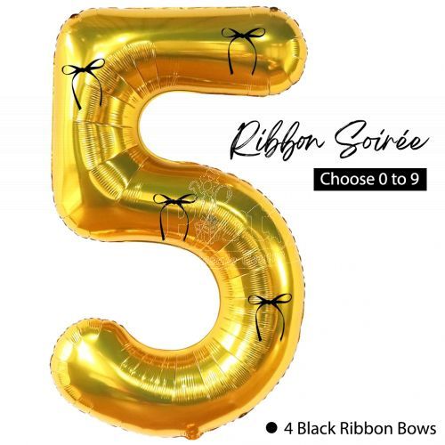 Gold Ribbon Soiree Balloon Coquette Party