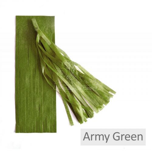 $1 Olive Green Tissue Tassel