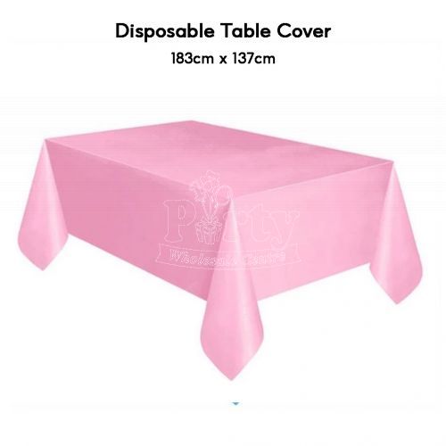 Light Pink Disposable Table Cover
