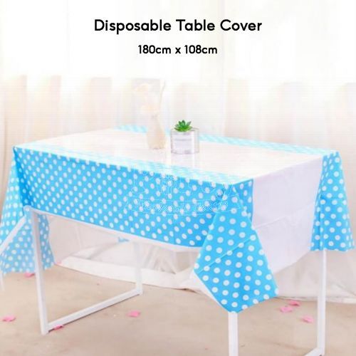 Blue Polka Dot Table Cover