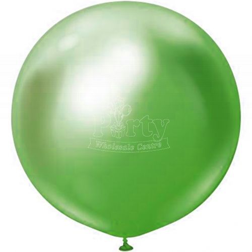 Chrome Lime Green Latex Balloon