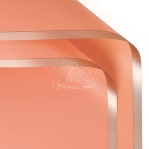 Coral Gold Rim Flower Paper Singapore