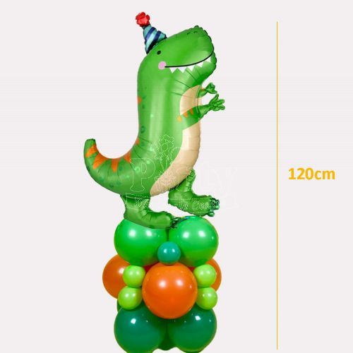 Dinosaur Friendly Party Hat Balloon Column