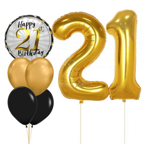 Glamorous 21st Birthday Party Balloon Decoration